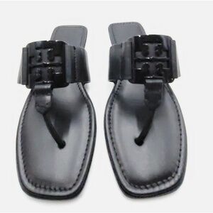 Tory Burch Georgia Leather Thong Sandals Calf Leather